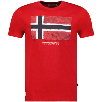 Oblačila Moški Majice s kratkimi rokavi Geographical Norway SW1239HGNO-RED Rdeča