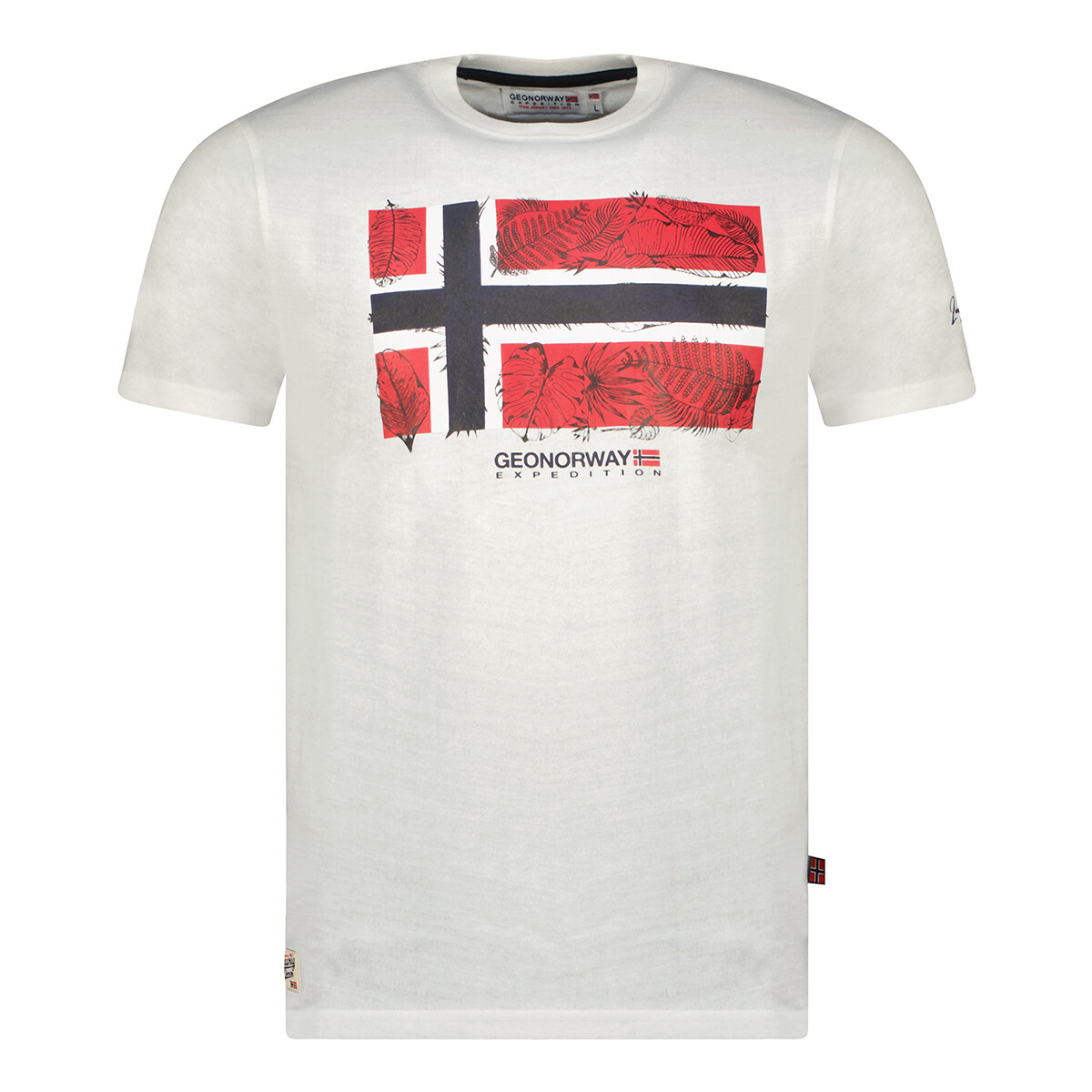 Oblačila Moški Majice s kratkimi rokavi Geo Norway SW1239HGNO-WHITE Bela