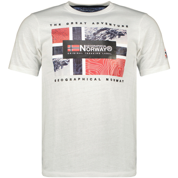 Oblačila Moški Majice s kratkimi rokavi Geographical Norway SW1240HGN-WHITE Bela