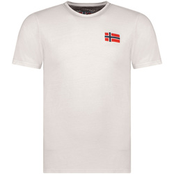 Oblačila Moški Majice s kratkimi rokavi Geographical Norway SW1269HGNO-LIGHT GREY Siva