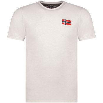 Oblačila Moški Majice s kratkimi rokavi Geographical Norway SW1269HGNO-LIGHT GREY Siva