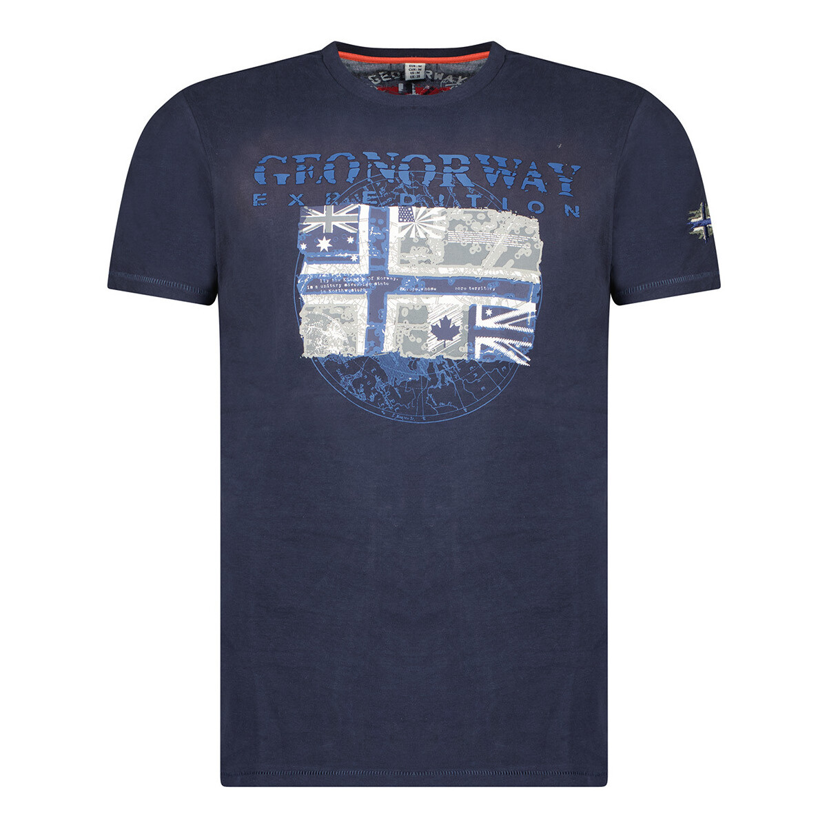 Oblačila Moški Majice s kratkimi rokavi Geographical Norway SW1270HGNO-NAVY         