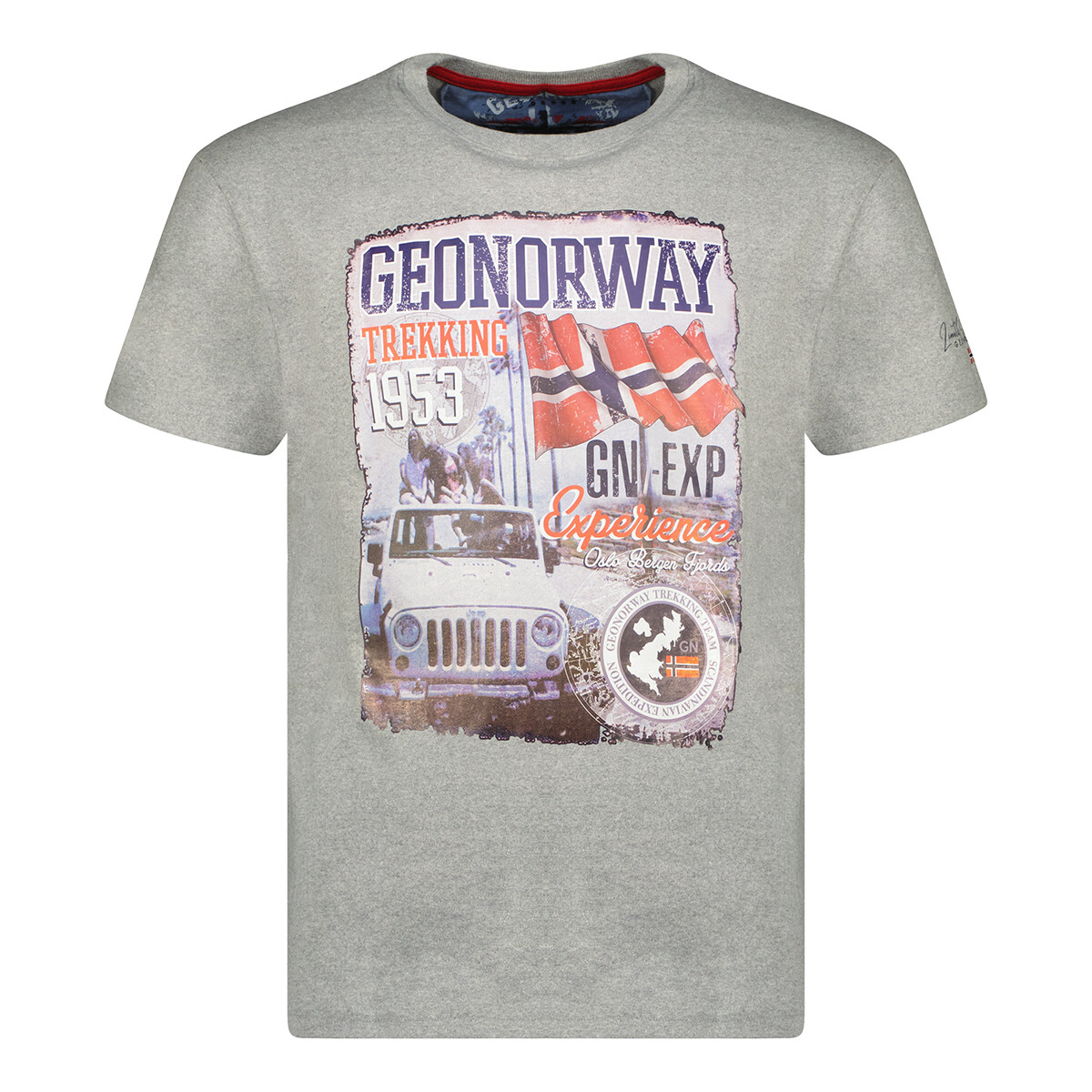 Oblačila Moški Majice s kratkimi rokavi Geo Norway SW1959HGNO-BLENDED GREY Siva