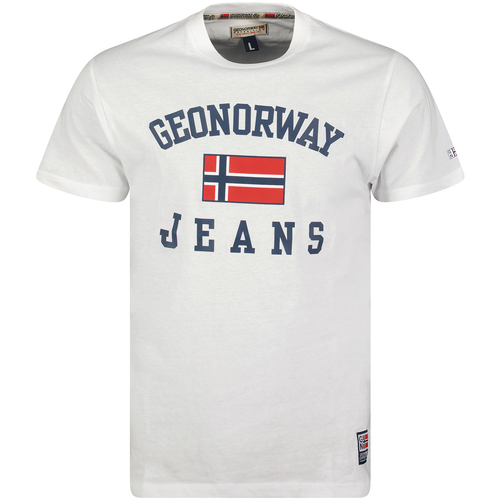 Oblačila Moški Majice s kratkimi rokavi Geo Norway SX1044HGNO-WHITE Bela