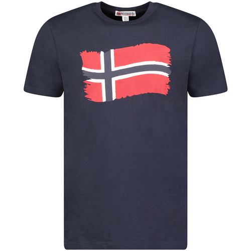 Oblačila Moški Majice s kratkimi rokavi Geographical Norway SX1078HGN-NAVY Modra