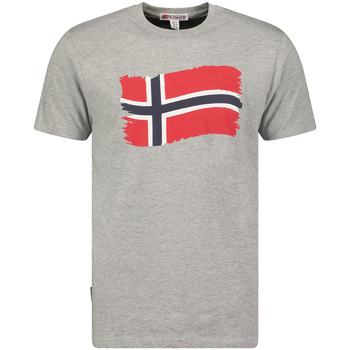 Oblačila Moški Majice s kratkimi rokavi Geographical Norway SX1078HGN-BLENDED GREY Siva