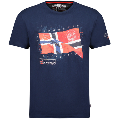 Oblačila Moški Majice s kratkimi rokavi Geo Norway SX1285HGNO-NAVY         