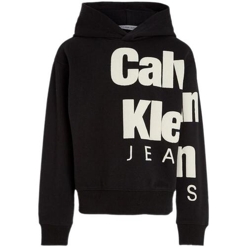 Oblačila Dečki Puloverji Calvin Klein Jeans  Črna