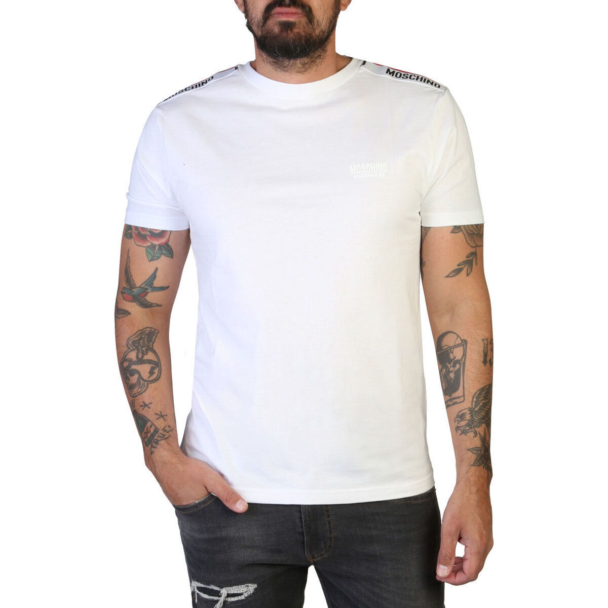 Oblačila Moški Majice s kratkimi rokavi Moschino A0781-4305 A0001 White Bela