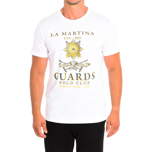 Oblačila Moški Majice s kratkimi rokavi La Martina TMRG30-JS206-00001 Bela