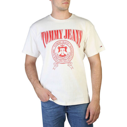 Oblačila Moški Majice s kratkimi rokavi Tommy Hilfiger - dm0dm15645 Bela