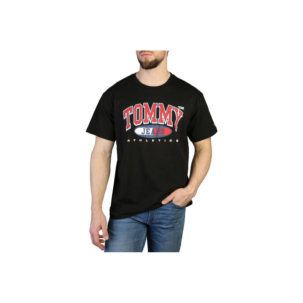 Oblačila Moški Majice s kratkimi rokavi Tommy Hilfiger - dm0dm16407 Črna