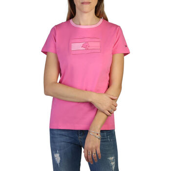 Oblačila Ženske Majice s kratkimi rokavi Tommy Hilfiger th10064-016 pink Rožnata