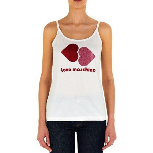 Oblačila Ženske Majice & Polo majice Love Moschino W4H81 01 E1951 Bela