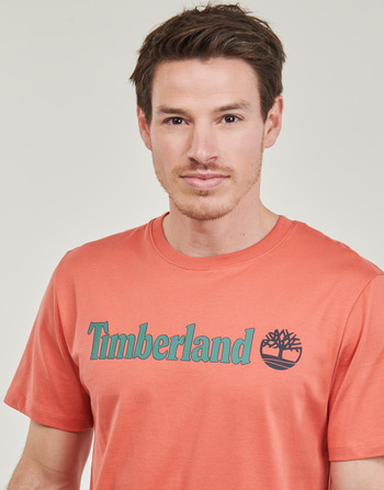 Timberland Linear Logo Short Sleeve Tee Kostanjeva