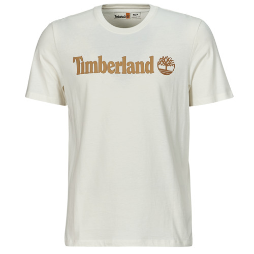 Oblačila Moški Majice s kratkimi rokavi Timberland Linear Logo Short Sleeve Tee Bela