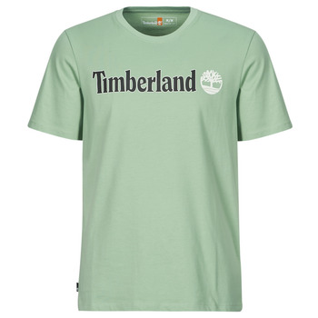 Oblačila Moški Majice s kratkimi rokavi Timberland Linear Logo Short Sleeve Tee Siva / Zelena