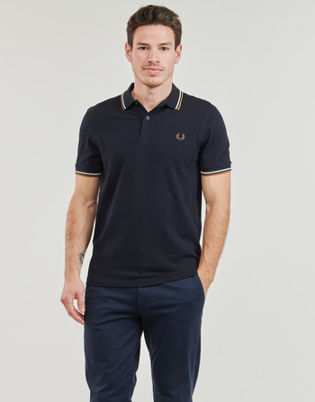 Fred Perry TWIN TIPPED FRED PERRY SHIRT Bež / Bela
