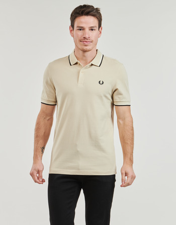 Fred Perry TWIN TIPPED FRED PERRY SHIRT Kremno bela / Črna