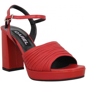 Čevlji  Ženske Sandali & Odprti čevlji Carel Plisse Cuir Femme Rouge Rdeča