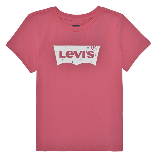 Oblačila Deklice Majice s kratkimi rokavi Levi's MULTI DAISY BATWING TEE Rožnata / Bela