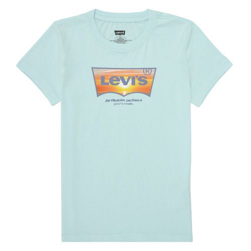 Oblačila Dečki Majice s kratkimi rokavi Levi's SUNSET BATWING TEE Modra / Oranžna