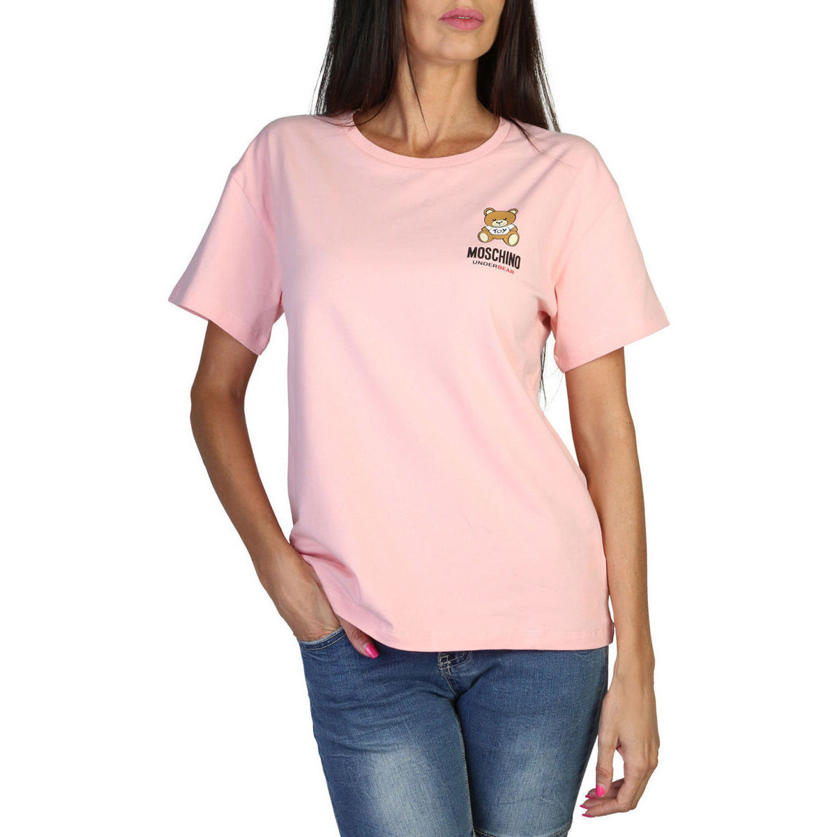 Oblačila Ženske Majice s kratkimi rokavi Moschino A0784 4410 A0227 Pink Rožnata