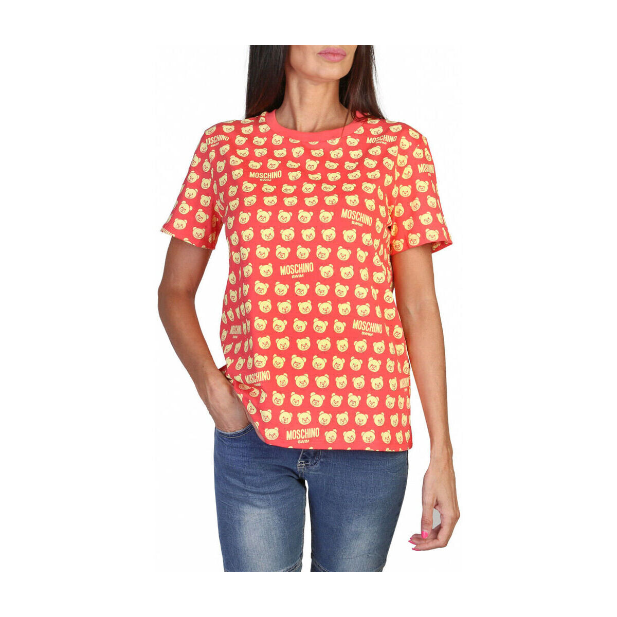 Oblačila Ženske Majice s kratkimi rokavi Moschino - A0707-9420 Rožnata