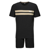 Oblačila Moški Pižame & Spalne srajce BOSS Balance Short Set Črna