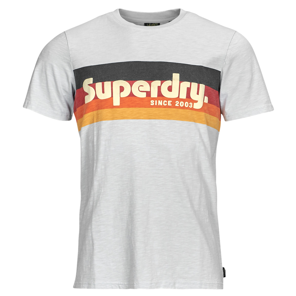 Oblačila Moški Majice s kratkimi rokavi Superdry CALI STRIPED LOGO T SHIRT Bela