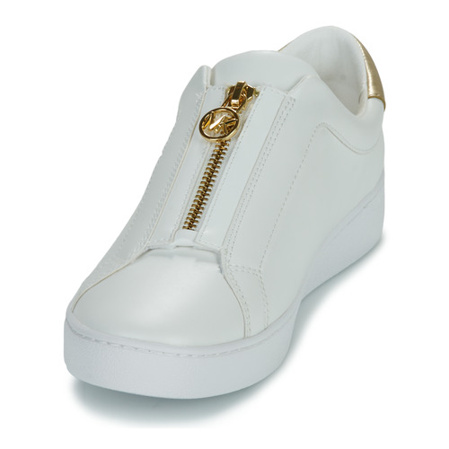 MICHAEL Michael Kors KEATON ZIP SLIP ON Bela / Pozlačena