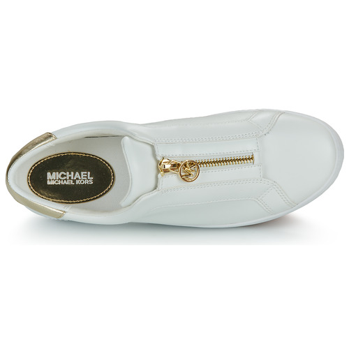 MICHAEL Michael Kors KEATON ZIP SLIP ON Bela / Pozlačena