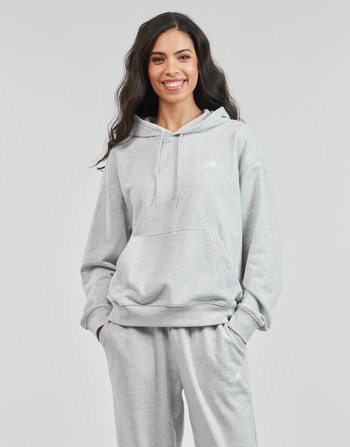 Oblačila Ženske Puloverji New Balance FRENCH TERRY SMALL LOGO HOODIE Siva