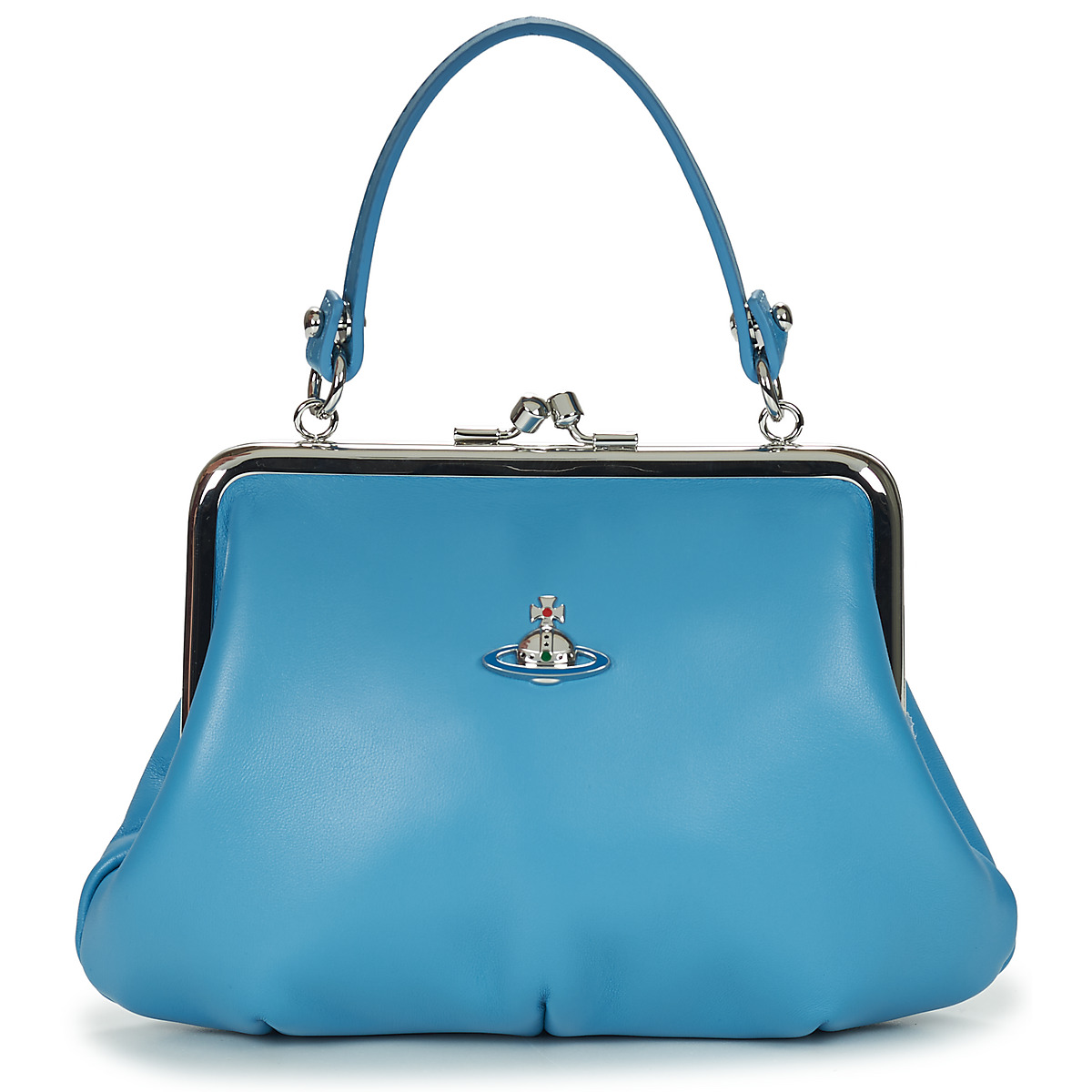 Torbice Ženske Ročne torbice Vivienne Westwood GRANNY FRAME PURSE Modra