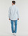 Oblačila Moški Srajce z dolgimi rokavi Tommy Jeans TJM REG OXFORD STRIPESHIRT Bela / Modra