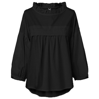 Oblačila Ženske Topi & Bluze Wendykei Top 221375 -Black Črna