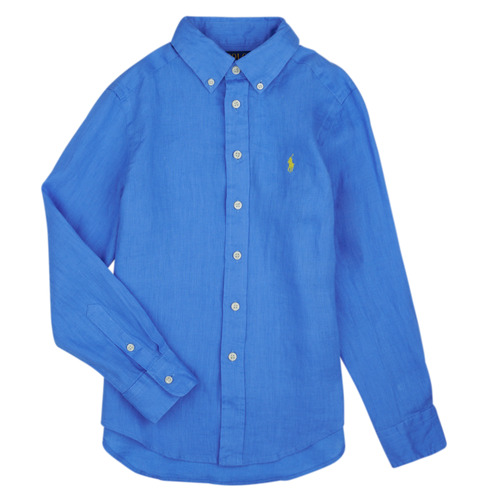 Oblačila Dečki Srajce z dolgimi rokavi Polo Ralph Lauren CLBDPPC-SHIRTS-SPORT SHIRT Modra