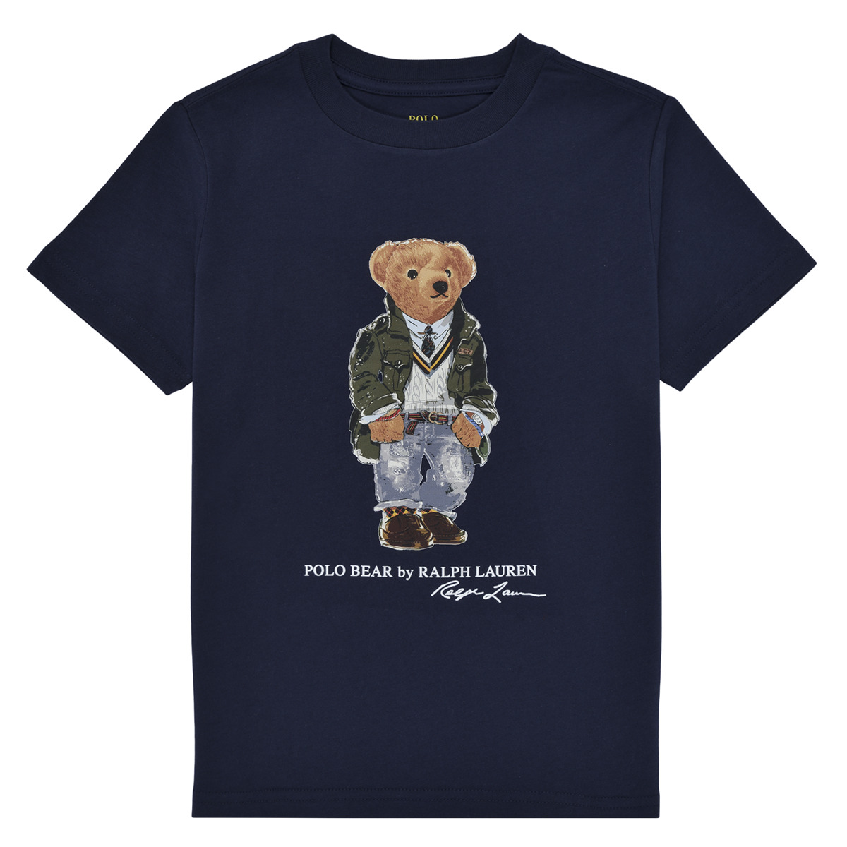 Oblačila Otroci Majice s kratkimi rokavi Polo Ralph Lauren SS CN-KNIT SHIRTS-T-SHIRT Paris / Bear / Newport