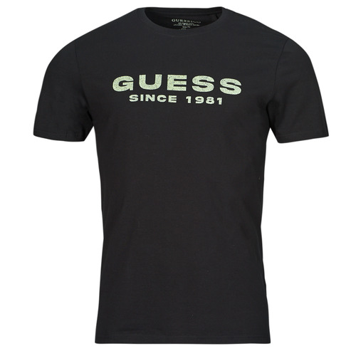 Oblačila Moški Majice s kratkimi rokavi Guess CN GUESS LOGO Črna