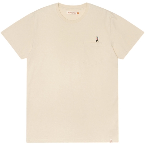 Oblačila Moški Majice & Polo majice Revolution Regular T-Shirt 1330 HIK - Off White Bela