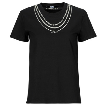 Karl Lagerfeld karl necklace t-shirt Črna