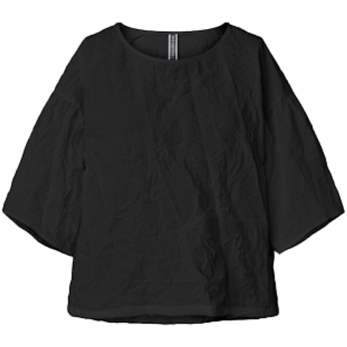 Oblačila Ženske Topi & Bluze Wendy Trendy Top 221624 - Black Črna