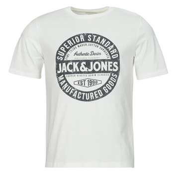 Oblačila Moški Majice s kratkimi rokavi Jack & Jones JJEJEANS TEE SS O-NECK  23/24 Bela
