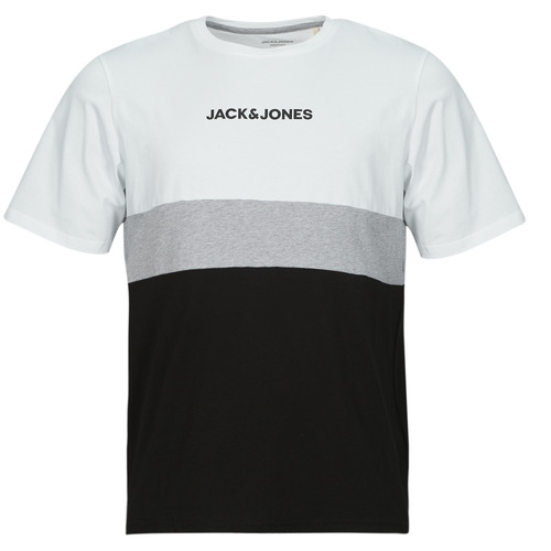 Oblačila Moški Majice s kratkimi rokavi Jack & Jones JJEREID BLOCKING TEE SS Bela
