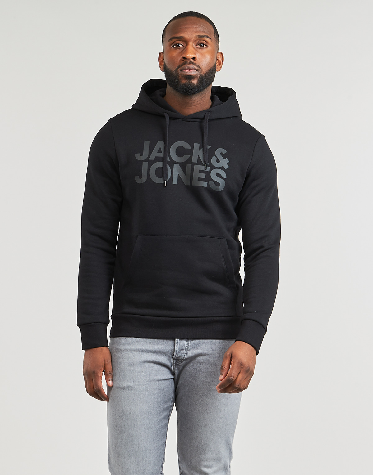 Oblačila Moški Puloverji Jack & Jones JJECORP LOGO SWEAT HOOD Črna