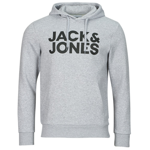 Oblačila Moški Puloverji Jack & Jones JJECORP LOGO SWEAT HOOD Siva
