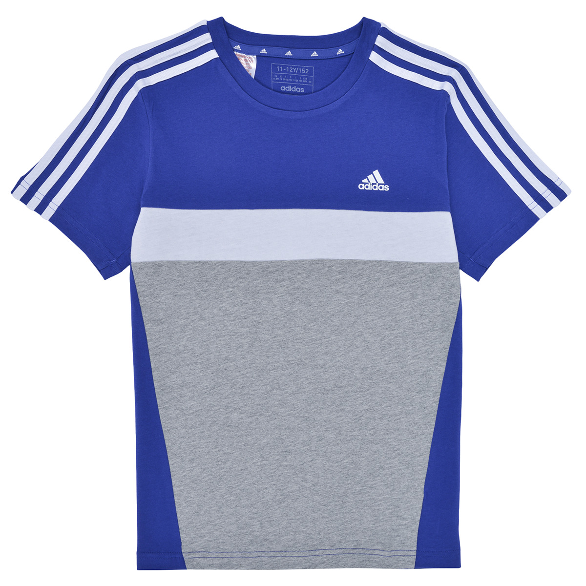 Oblačila Dečki Majice s kratkimi rokavi Adidas Sportswear J 3S TIB T Modra / Bela / Siva