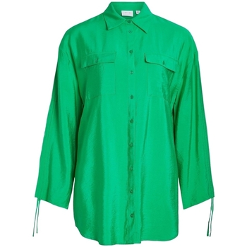 Oblačila Ženske Topi & Bluze Vila Klaria Oversize Shirt L/S - Bright Green Zelena
