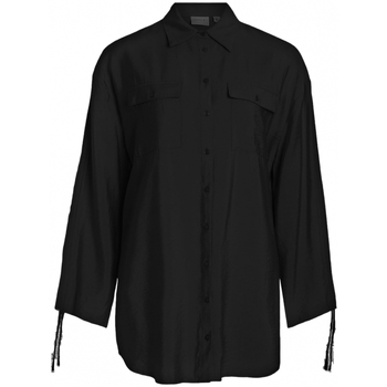 Oblačila Ženske Topi & Bluze Vila Klaria Oversize Shirt L/S - Black Črna