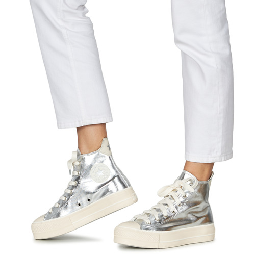 Converse CHUCK TAYLOR ALL STAR LIFT Srebrna